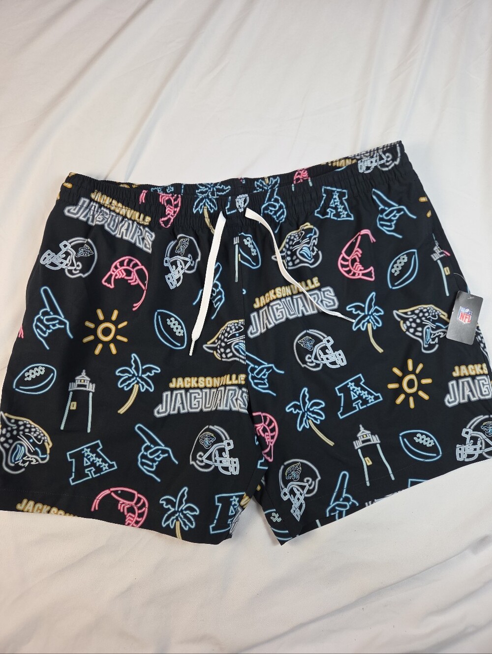 Chubbies NFL Jacksonville Jaguars Men's XXL Elastic Waist Lined Logo Shorts